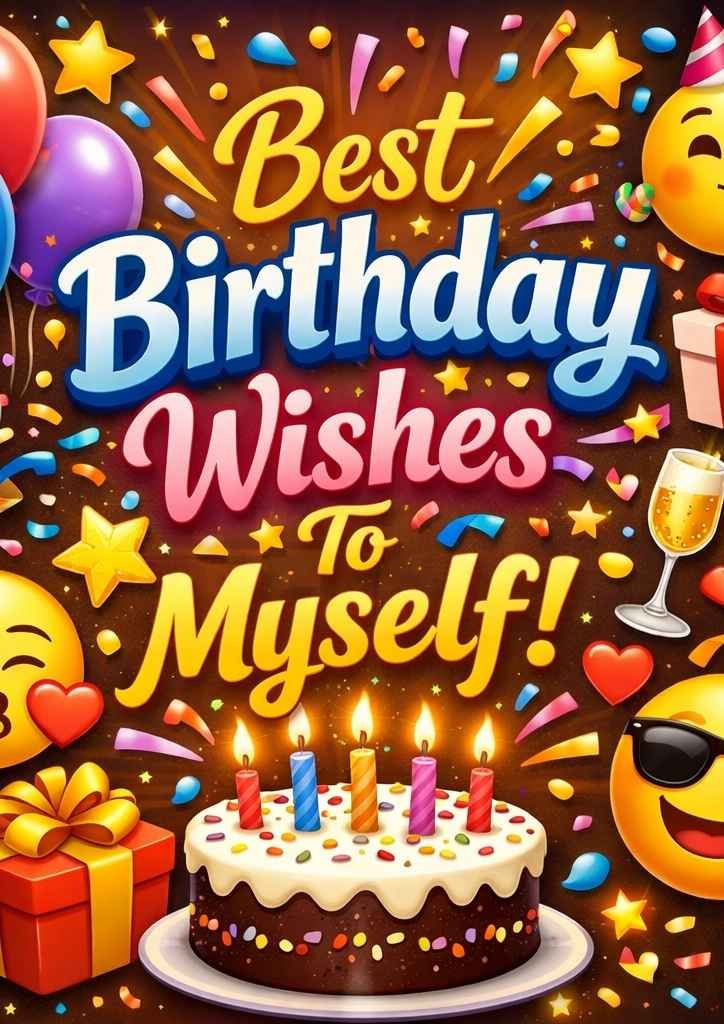 Best Birthday Wishes To Myself With Emojis