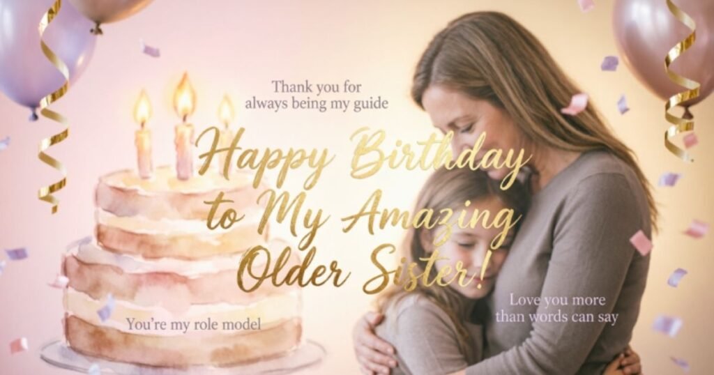 Birthday Messages To An Older Sister