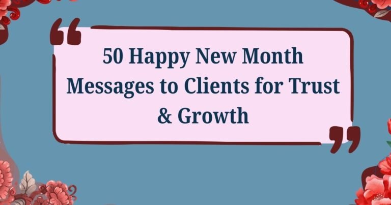 New Month Messages to Clients