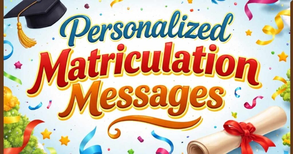 Personalized Matriculation Messages