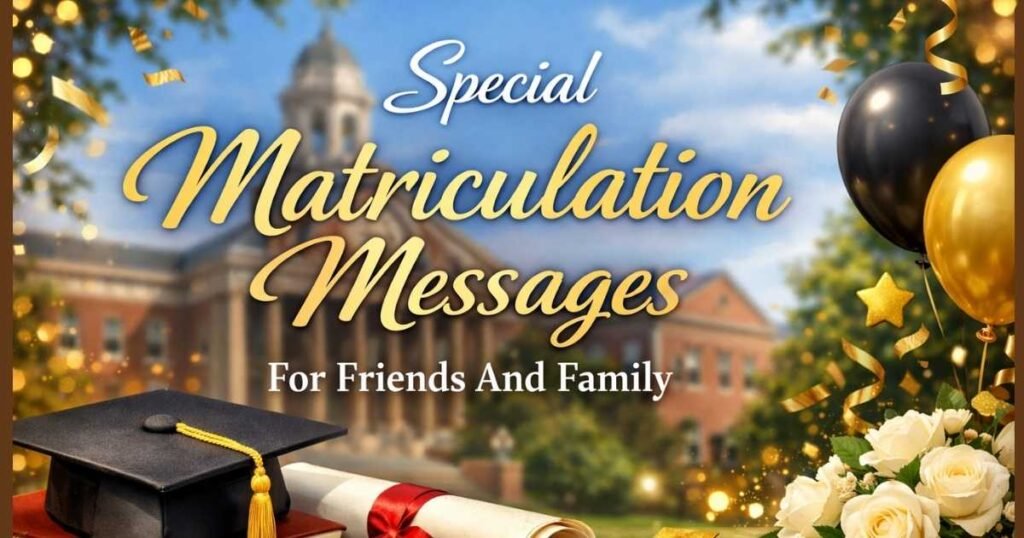 Special Matriculation Messages For Friends And Family