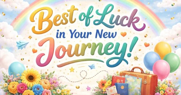 Best of luck in your new journey messages