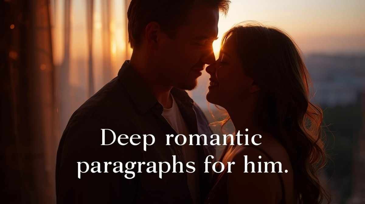 Deep romantic paragraphs for him