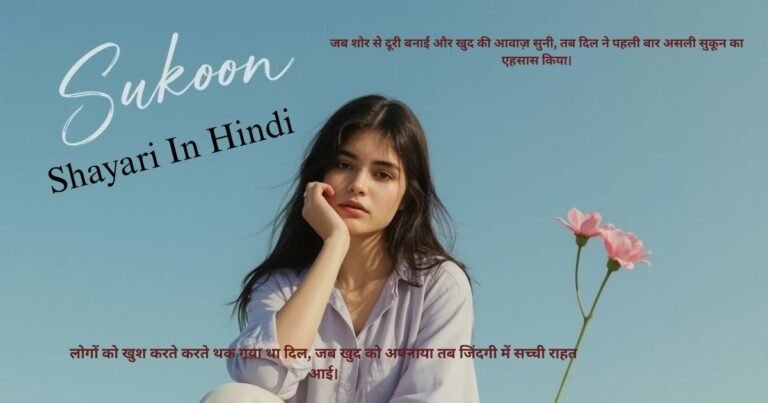 Sukoon Shayari In Hindi