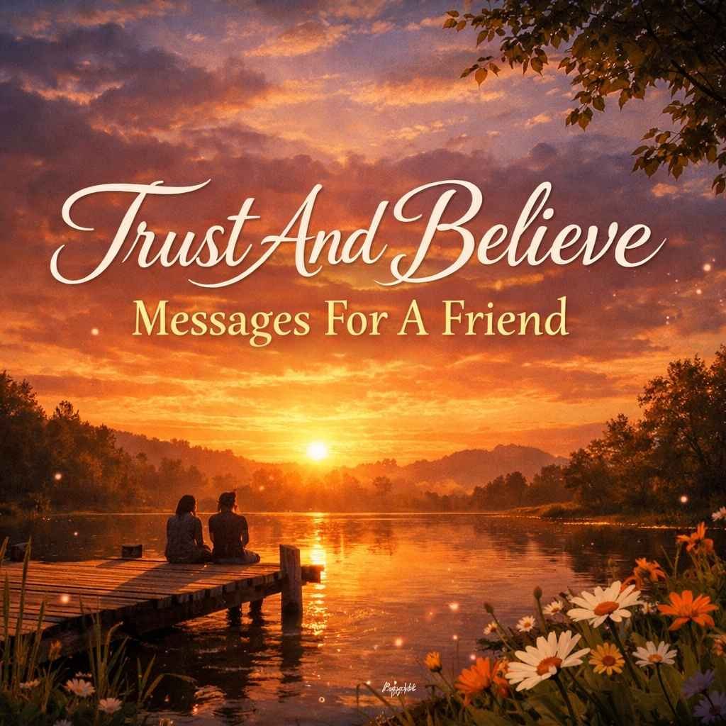 Trust And Believe Messages For A Friend
