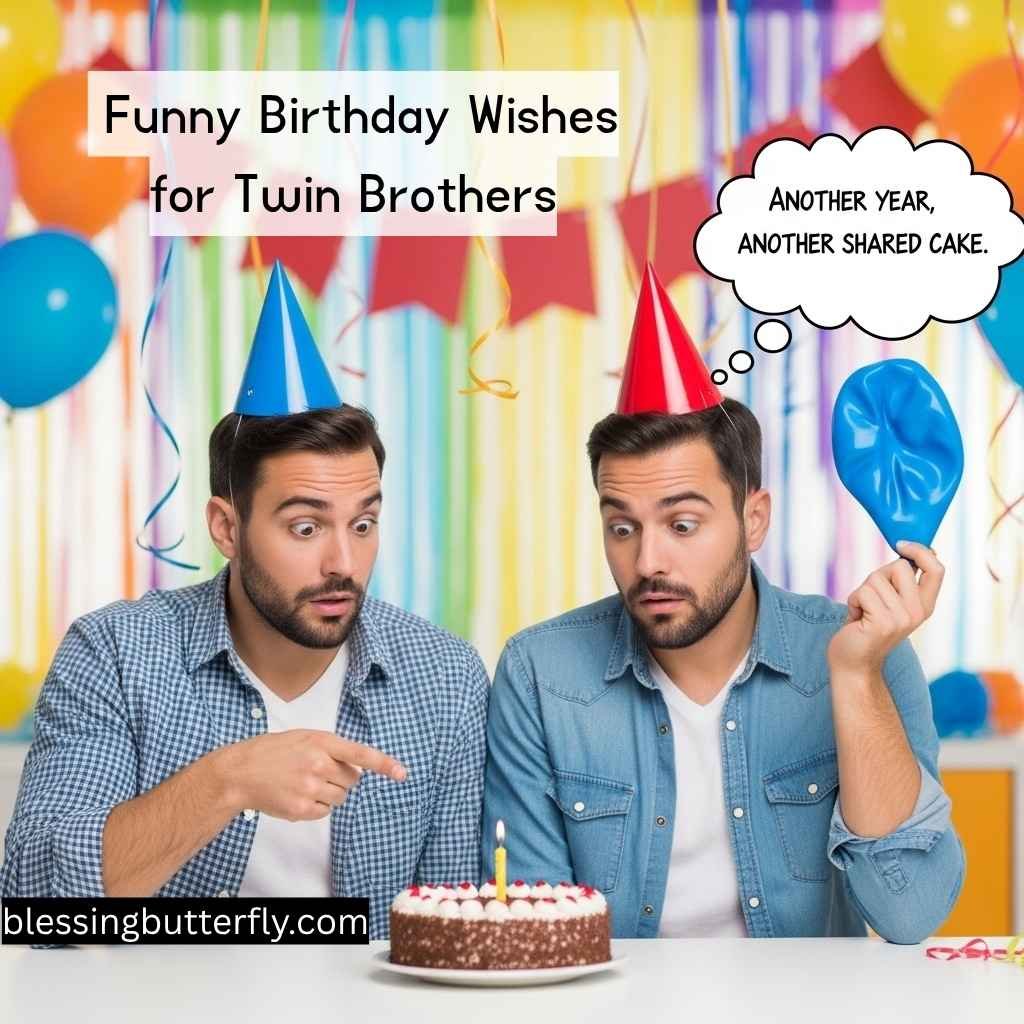 Funny Birthday Wishes for Twin Brothers