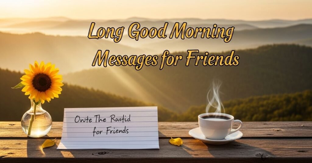 Long Good Morning Messages for Friends