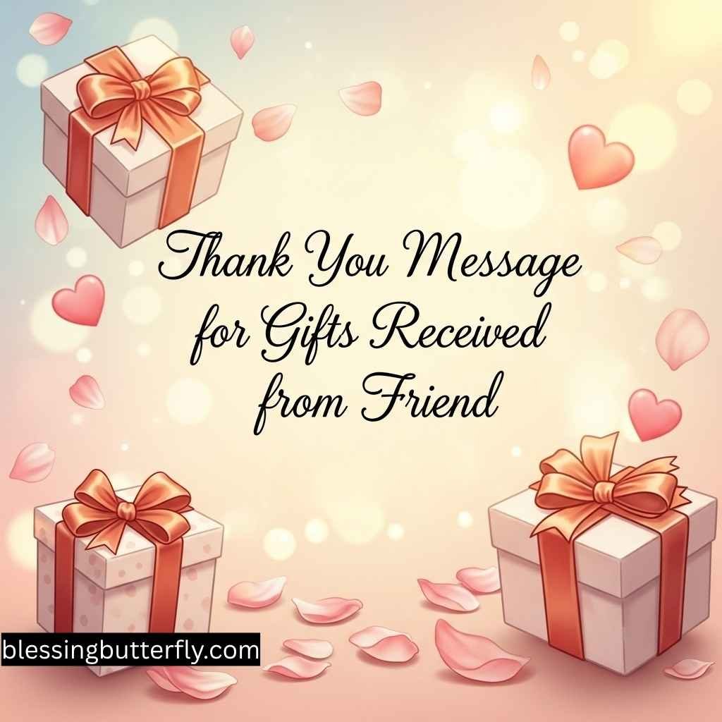 Thank You Message for Gifts Received from Friend