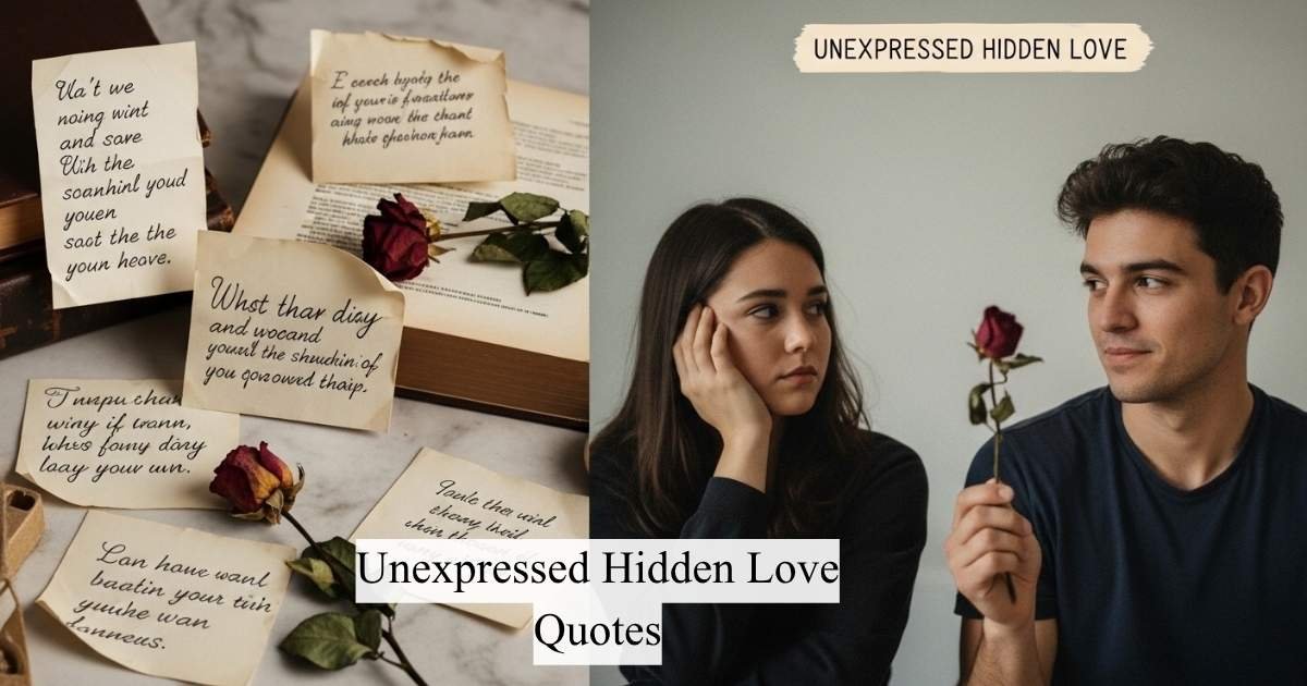 Unexpressed Hidden Love Quotes