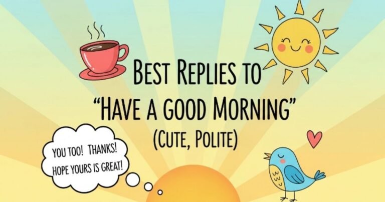 Have a good morning