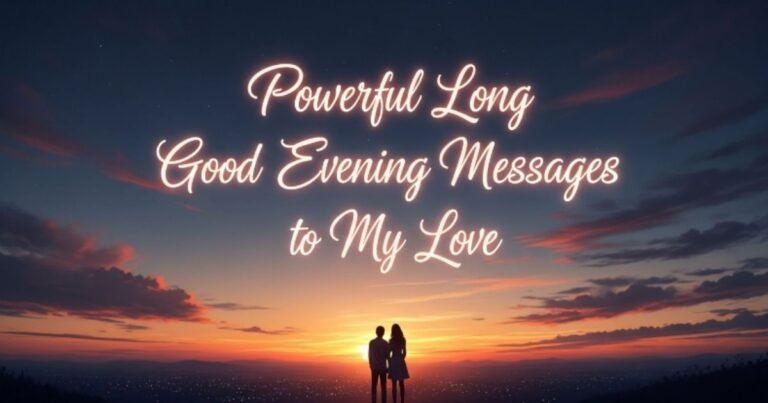 Long Good Evening Messages to My Love