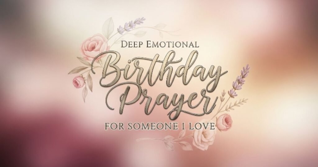 Deep Emotional Birthday Prayer for Someone I Love