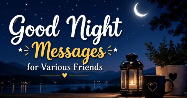 Good Night Messages for Various Friends