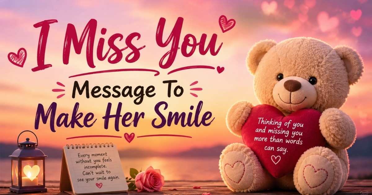 I Miss You Message To Make Her Smile